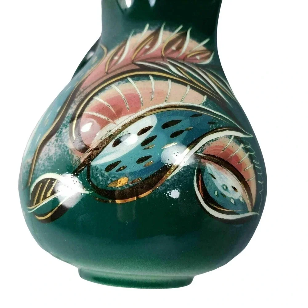 Sascha Brastoff Pitcher Handpainted Art Pottery Abstract Mid Century Modern USA